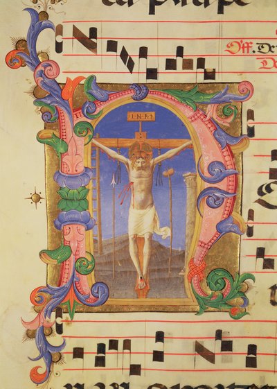La Crocifissione in una lettera istoriata 